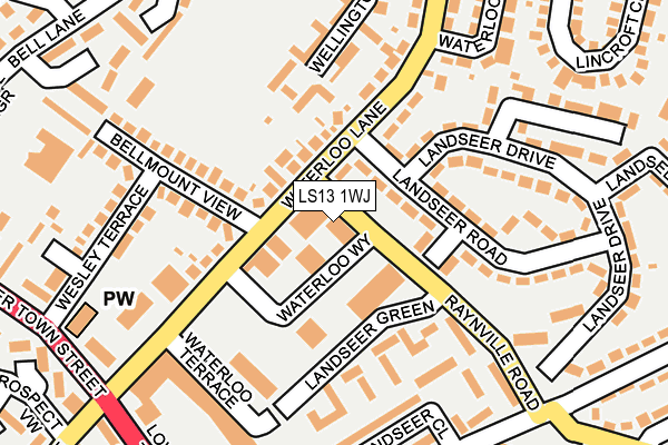 LS13 1WJ map - OS OpenMap – Local (Ordnance Survey) LS13 1WJ map - OS OpenMap – Local (Ordnance Survey)
