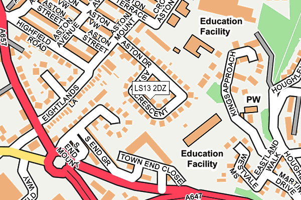 LS13 2DZ map - OS OpenMap – Local (Ordnance Survey) LS13 2DZ map - OS OpenMap – Local (Ordnance Survey)