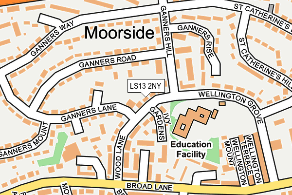 LS13 2NY map - OS OpenMap – Local (Ordnance Survey) LS13 2NY map - OS OpenMap – Local (Ordnance Survey)