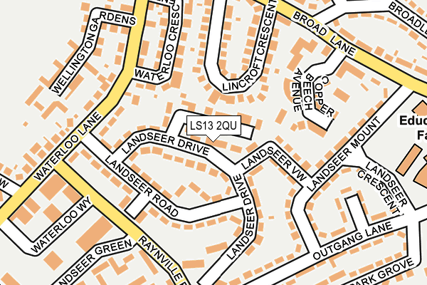 LS13 2QU map - OS OpenMap – Local (Ordnance Survey) LS13 2QU map - OS OpenMap – Local (Ordnance Survey)