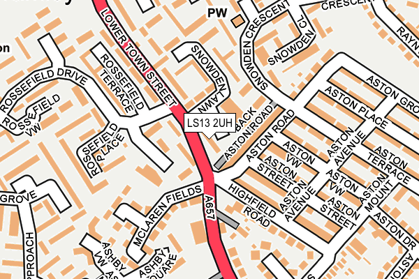LS13 2UH map - OS OpenMap – Local (Ordnance Survey) LS13 2UH map - OS OpenMap – Local (Ordnance Survey)