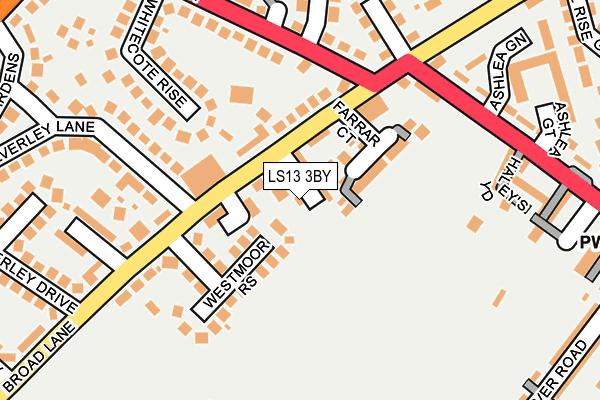 LS13 3BY map - OS OpenMap – Local (Ordnance Survey) LS13 3BY map - OS OpenMap – Local (Ordnance Survey)
