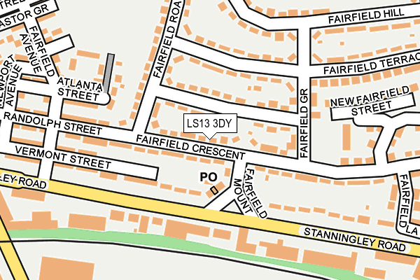 LS13 3DY map - OS OpenMap – Local (Ordnance Survey) LS13 3DY map - OS OpenMap – Local (Ordnance Survey)