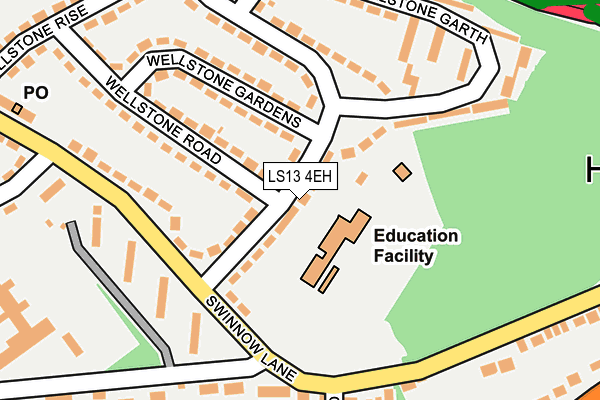 LS13 4EH map - OS OpenMap – Local (Ordnance Survey) LS13 4EH map - OS OpenMap – Local (Ordnance Survey)