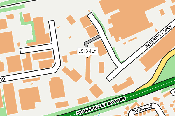 LS13 4LY map - OS OpenMap – Local (Ordnance Survey) LS13 4LY map - OS OpenMap – Local (Ordnance Survey)