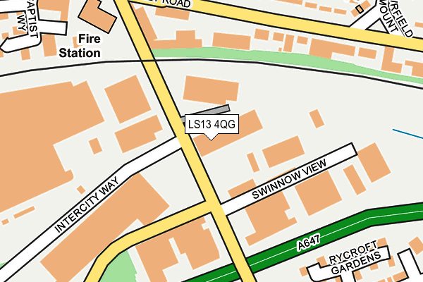 LS13 4QG map - OS OpenMap – Local (Ordnance Survey) LS13 4QG map - OS OpenMap – Local (Ordnance Survey)