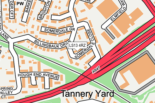 LS13 4RZ map - OS OpenMap – Local (Ordnance Survey) LS13 4RZ map - OS OpenMap – Local (Ordnance Survey)