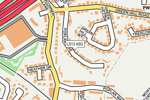 LS13 4SQ map - OS OpenMap – Local (Ordnance Survey) LS13 4SQ map - OS OpenMap – Local (Ordnance Survey)