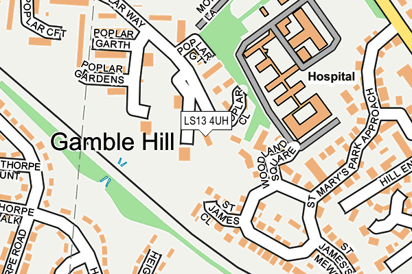LS13 4UH map - OS OpenMap – Local (Ordnance Survey) LS13 4UH map - OS OpenMap – Local (Ordnance Survey)