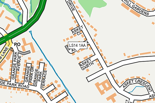 LS14 1AA map - OS OpenMap – Local (Ordnance Survey) LS14 1AA map - OS OpenMap – Local (Ordnance Survey)