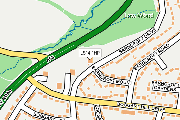 LS14 1HP map - OS OpenMap – Local (Ordnance Survey) LS14 1HP map - OS OpenMap – Local (Ordnance Survey)