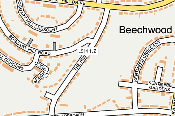 LS14 1JZ map - OS OpenMap – Local (Ordnance Survey) LS14 1JZ map - OS OpenMap – Local (Ordnance Survey)