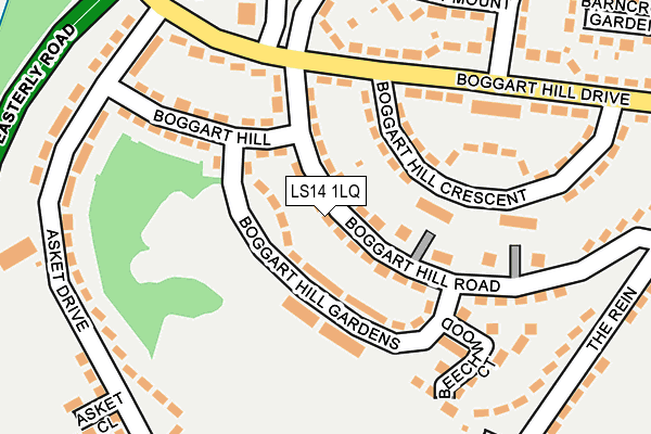 LS14 1LQ map - OS OpenMap – Local (Ordnance Survey) LS14 1LQ map - OS OpenMap – Local (Ordnance Survey)