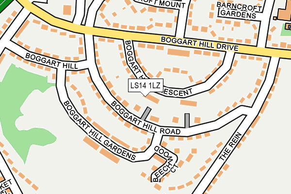LS14 1LZ map - OS OpenMap – Local (Ordnance Survey) LS14 1LZ map - OS OpenMap – Local (Ordnance Survey)
