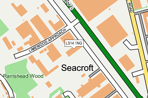 LS14 1NG map - OS OpenMap – Local (Ordnance Survey) LS14 1NG map - OS OpenMap – Local (Ordnance Survey)