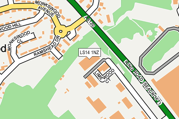 LS14 1NZ map - OS OpenMap – Local (Ordnance Survey) LS14 1NZ map - OS OpenMap – Local (Ordnance Survey)