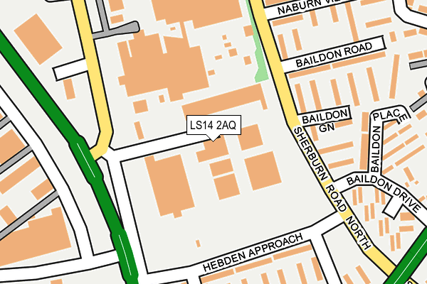 LS14 2AQ map - OS OpenMap – Local (Ordnance Survey) LS14 2AQ map - OS OpenMap – Local (Ordnance Survey)