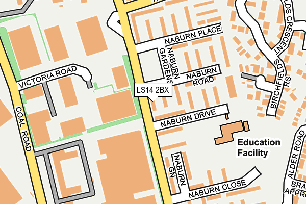 LS14 2BX map - OS OpenMap – Local (Ordnance Survey) LS14 2BX map - OS OpenMap – Local (Ordnance Survey)