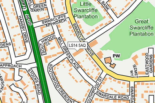 LS14 5AQ map - OS OpenMap – Local (Ordnance Survey) LS14 5AQ map - OS OpenMap – Local (Ordnance Survey)