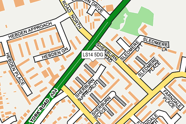 LS14 5DG map - OS OpenMap – Local (Ordnance Survey) LS14 5DG map - OS OpenMap – Local (Ordnance Survey)