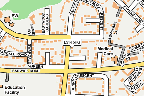 LS14 5HQ map - OS OpenMap – Local (Ordnance Survey) LS14 5HQ map - OS OpenMap – Local (Ordnance Survey)