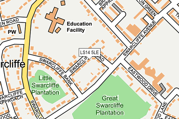 LS14 5LE map - OS OpenMap – Local (Ordnance Survey) LS14 5LE map - OS OpenMap – Local (Ordnance Survey)