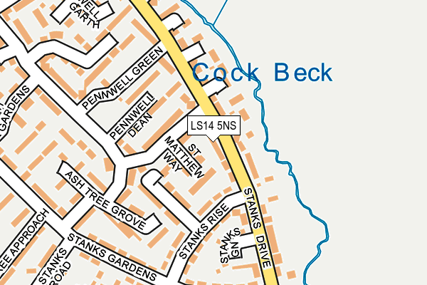 LS14 5NS map - OS OpenMap – Local (Ordnance Survey)