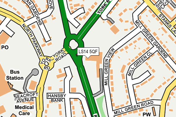 LS14 5QF map - OS OpenMap – Local (Ordnance Survey) LS14 5QF map - OS OpenMap – Local (Ordnance Survey)
