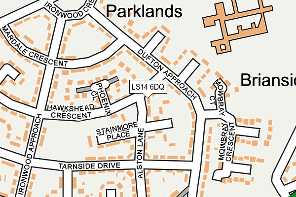 LS14 6DQ map - OS OpenMap – Local (Ordnance Survey) LS14 6DQ map - OS OpenMap – Local (Ordnance Survey)