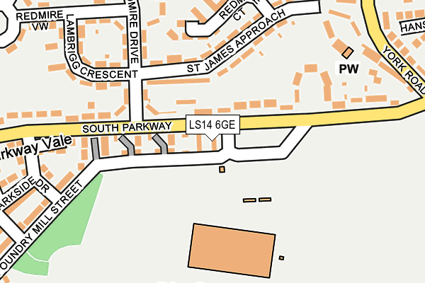 LS14 6GE map - OS OpenMap – Local (Ordnance Survey) LS14 6GE map - OS OpenMap – Local (Ordnance Survey)