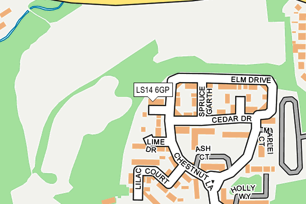LS14 6GP map - OS OpenMap – Local (Ordnance Survey) LS14 6GP map - OS OpenMap – Local (Ordnance Survey)