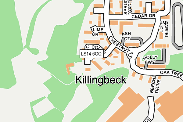 LS14 6GQ map - OS OpenMap – Local (Ordnance Survey)