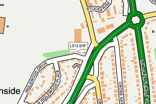 LS14 6HF map - OS OpenMap – Local (Ordnance Survey) LS14 6HF map - OS OpenMap – Local (Ordnance Survey)