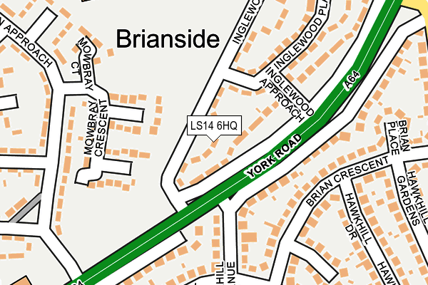 LS14 6HQ map - OS OpenMap – Local (Ordnance Survey)