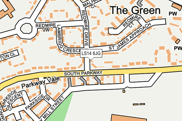 LS14 6JG map - OS OpenMap – Local (Ordnance Survey) LS14 6JG map - OS OpenMap – Local (Ordnance Survey)