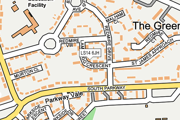 LS14 6JH map - OS OpenMap – Local (Ordnance Survey) LS14 6JH map - OS OpenMap – Local (Ordnance Survey)