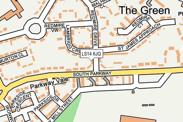 LS14 6JQ map - OS OpenMap – Local (Ordnance Survey)