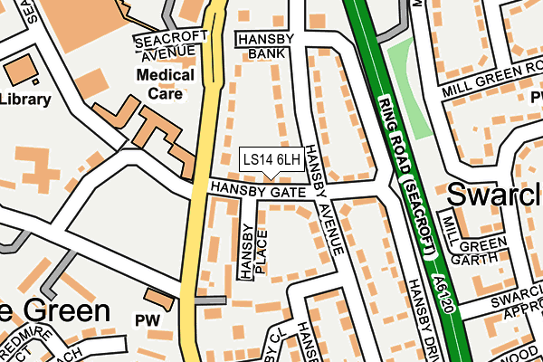 LS14 6LH map - OS OpenMap – Local (Ordnance Survey)