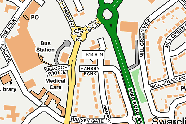 LS14 6LN map - OS OpenMap – Local (Ordnance Survey) LS14 6LN map - OS OpenMap – Local (Ordnance Survey)