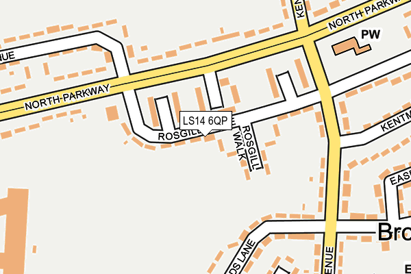 LS14 6QP map - OS OpenMap – Local (Ordnance Survey)