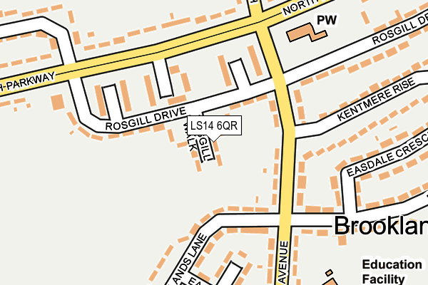 LS14 6QR map - OS OpenMap – Local (Ordnance Survey) LS14 6QR map - OS OpenMap – Local (Ordnance Survey)