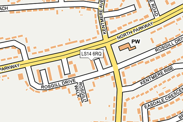 LS14 6RQ map - OS OpenMap – Local (Ordnance Survey) LS14 6RQ map - OS OpenMap – Local (Ordnance Survey)