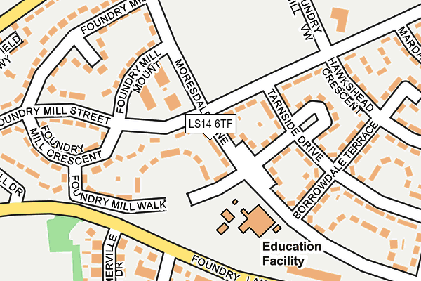 LS14 6TF map - OS OpenMap – Local (Ordnance Survey) LS14 6TF map - OS OpenMap – Local (Ordnance Survey)
