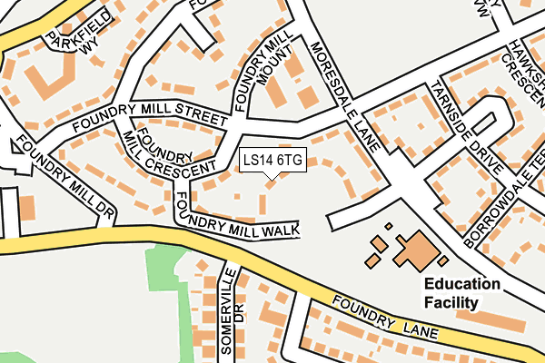 LS14 6TG map - OS OpenMap – Local (Ordnance Survey) LS14 6TG map - OS OpenMap – Local (Ordnance Survey)