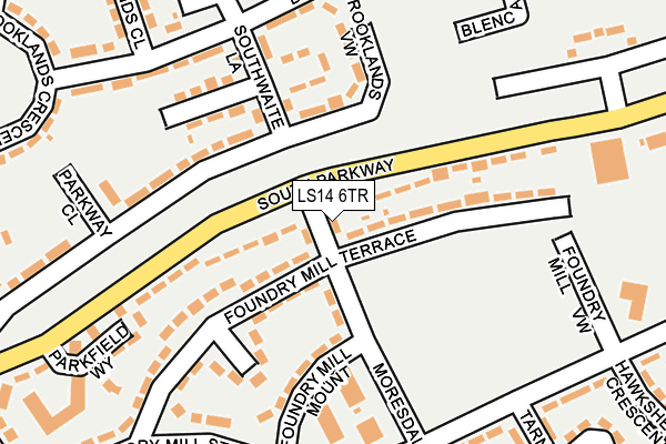 LS14 6TR map - OS OpenMap – Local (Ordnance Survey) LS14 6TR map - OS OpenMap – Local (Ordnance Survey)