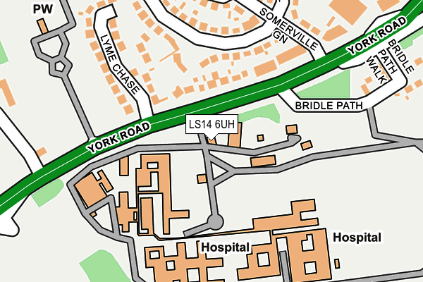 LS14 6UH map - OS OpenMap – Local (Ordnance Survey)