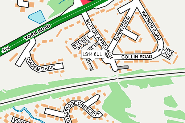 LS14 6UL map - OS OpenMap – Local (Ordnance Survey) LS14 6UL map - OS OpenMap – Local (Ordnance Survey)
