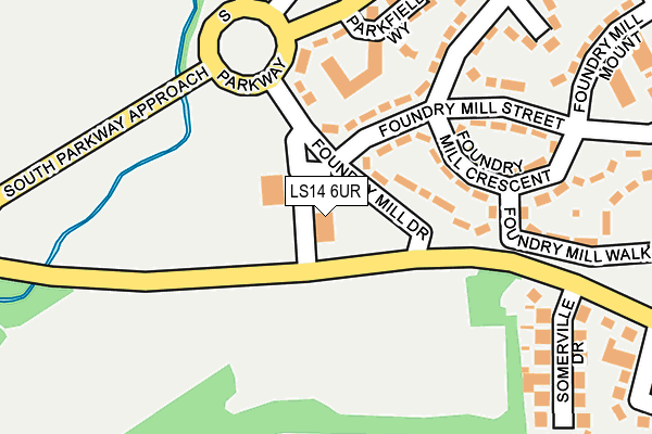 LS14 6UR map - OS OpenMap – Local (Ordnance Survey) LS14 6UR map - OS OpenMap – Local (Ordnance Survey)