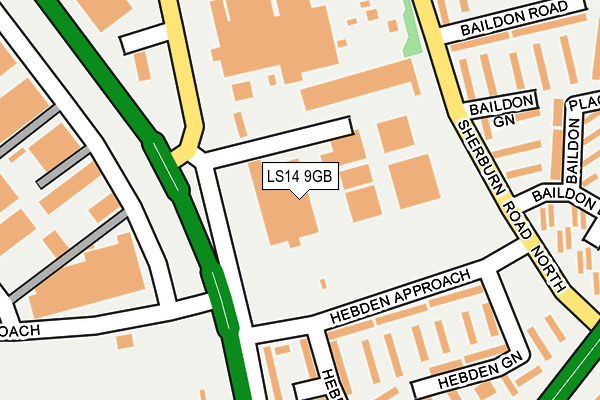 LS14 9GB map - OS OpenMap – Local (Ordnance Survey) LS14 9GB map - OS OpenMap – Local (Ordnance Survey)
