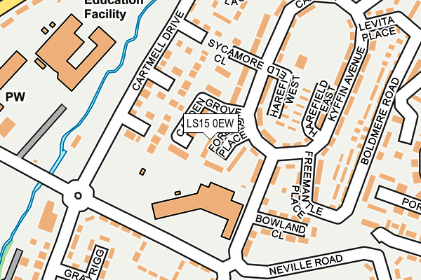 LS15 0EW map - OS OpenMap – Local (Ordnance Survey) LS15 0EW map - OS OpenMap – Local (Ordnance Survey)